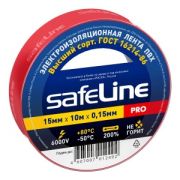 Изолента 15мм/10м Safeline красная