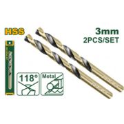 Сверло по металлу 3мм HSS JADEVER JDTD1K03 (уп.2шт)