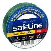 Изолента 15мм/10м Safeline зеленая