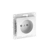 Розетка Glossa 16А без заземл. быстрозажим. клем. механизм бел. SE GSL000141S