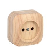 Розетка ОУ 1-м б/з GLORY РС20-2-ХС 10А ИЭК сосна