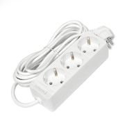 Удлинитель 3х5м с заземл. 10А IP20 2.2кВт ПВС 3х0.75 бел. DOMTOK 2376