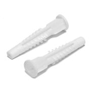 Дюбель распорный 6*40 с бортом с ребрами жесткости белый (уп.50шт) PINFORG P&F