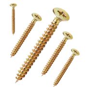 Саморез-шуруп универсальный желтый ШУЖ 3,5*41 (уп.30шт) PINFORG P&F