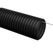 Труба гофр. ПНД d50мм с зондом черная (уп.15м) ИЭК