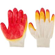 Перчатки вязаные с двойной латексной заливкой наладонника х/б 12469