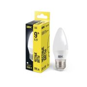 Лампа светодиодная 9Вт C35 свеча 4000К нейтр. бел. E27 230В IEK LLE-C35-9-230-40-E27