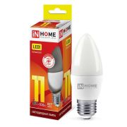 Лампа E27 11W 3000K C37 свеча ASD/InHome