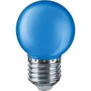 Лампa E27 1W G45 шар синий LED Navigator