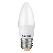 Лампа E27 10W 6500K C37 свеча General
