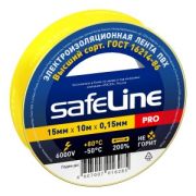 Изолента 15мм/10м Safeline желтая