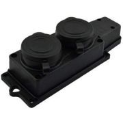 Колодка NE-AD 2гн с/з каучук IP44 (4102) черная