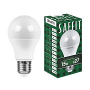 Лампа E27 15W 6400К A60 Saffit
