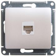 Розетка СУ 1-м Глосса (мех.) RJ45 перламутр