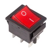 Выкл-кнопка 250V 15A (6c) ON-ON c инд. красная (RWB-506, SC-767) REXANT