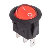 Выкл-кнопка 12V 20А (3с) ON-OFF красн. с подсв (RWB-214) Rexant