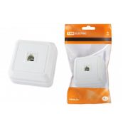 Розетка ОУ 1-м ТФ RJ11 ТДМ Ладога белый