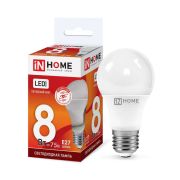 Лампа E27 8W 6500K A60 ASD/InHome (без пульс.)