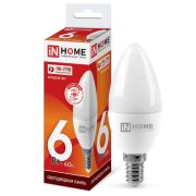 Лампa E14 6W 6500K C37 свеча ASD/InHome