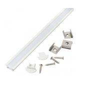 Профиль д/ленты General врезной белый +рассеив.+аксес 2000х22x7мм