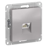 Розетка СУ 1-м Атлас (мех.) RJ-45 алюминий (383)