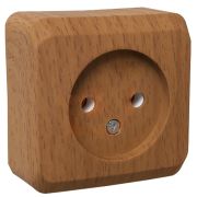 Розетка ОУ 1-м Этюд б/з 16А PA16-001T бук