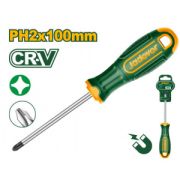 Отвертка крестовая PH2 100мм Cr-V JADEVER JDSD2224