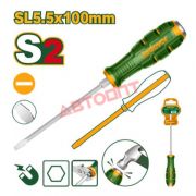 Отвертка шлицевая SL5,5 100мм S2 ударная JADEVER JDQJ1254