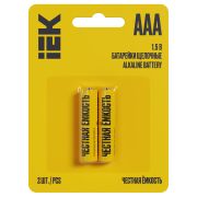 Батарейка щелочная Alkaline LR03/AAA (2шт/блистер) ИЭК