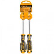 Набор отверток (2шт) INGCO HKSD0248  (SL6.5*125,PH2*125)