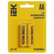 Батарейка щелочная Alkaline LR06/AA (2шт/блистер) ИЭК