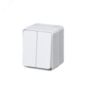 Выключатель ОУ 2-кл Атлас Profi54 IP54 10 AX белый