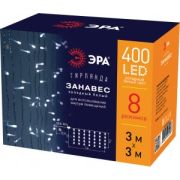 Гирлянда-занавес ЭРА 400LED холодный белый 3*3м 8реж. IP20