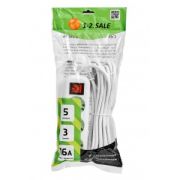 Удлинитель 1-2.SALE 3гн 5м с/з 16А (ПВС 3*1) с выкл