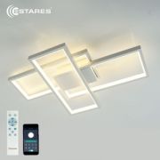 Cветильник-люстра Estares SVEN 3S 65W(6500lm) 2K-4K-6K 500x360x80 пульт белый IP20