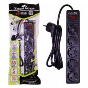 Фильтр сетевой 1-2.SALE 5гн 1,8м 10А (ПВС 3*0,75) черный