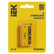Батарейка щелочная Alkaline 6LR61 9V (1шт/блистер) ИЭК