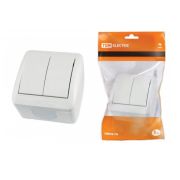 Выключатель ОУ 2-кл ТДМ Селигер IP44 белый